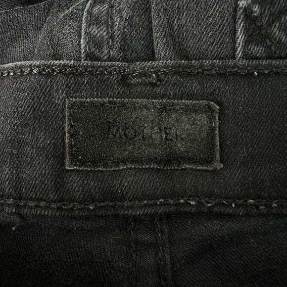 MOTHER The Hustler Ankle Fray Denim Jeans Crop Flare Boot Cut High Rise Waisted - Picture 9 of 16